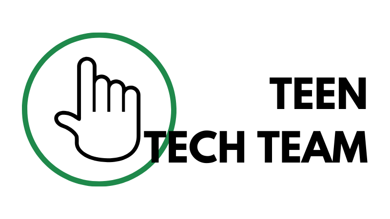 Teen Tech Team with mouse cursor graphic in green circle
