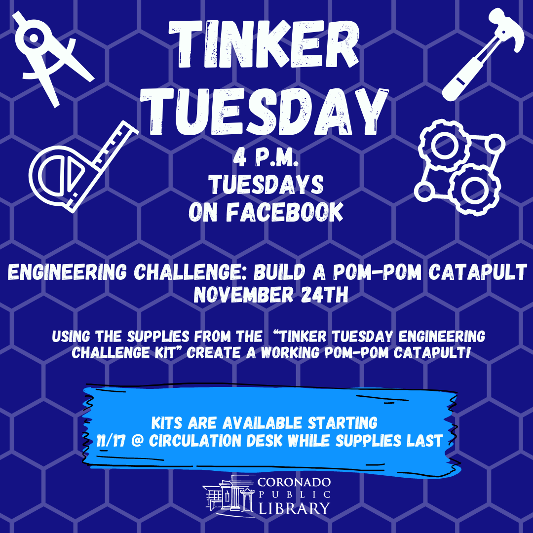 Tinker Tuesday Engineering Challenge: Build A Pom-Pom Catapult November 24th