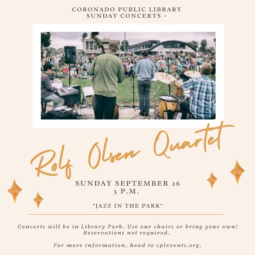 Coronado Public Library Outdoor Concerts Rolf Olsen Quartet