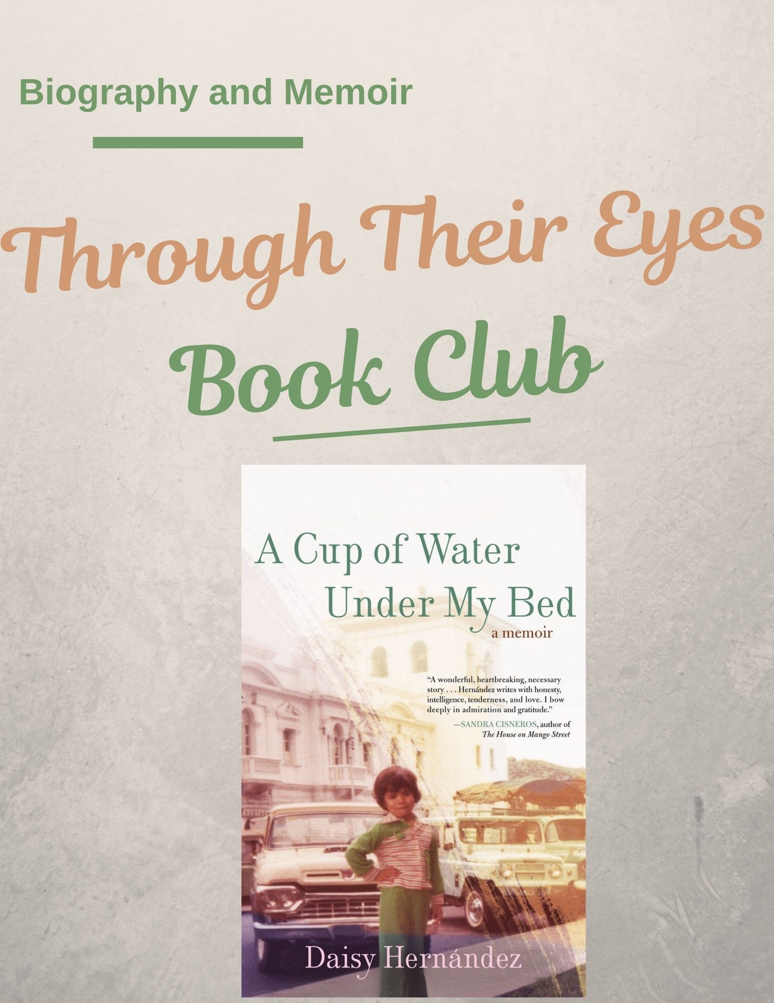 Through Their Eyes Book Club A Cup Of Water Under My Bed Coronado Public Library