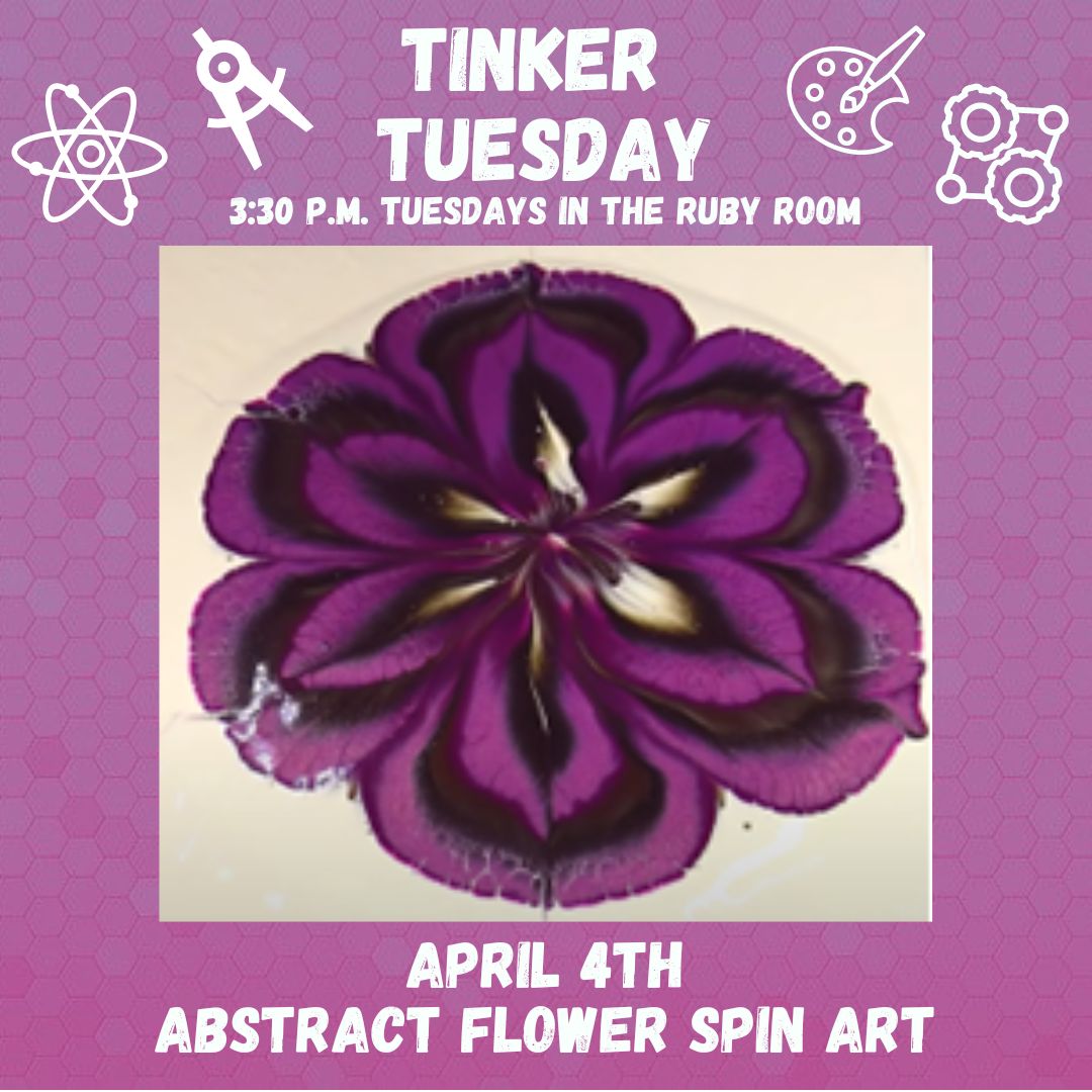 Abstract Flower Spin Art