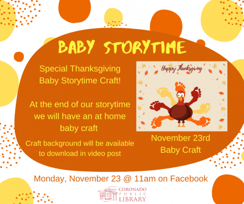 Baby Storytime Mondays @ 11am on Facebook