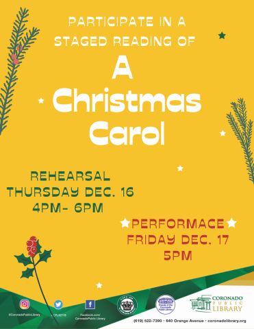 flyer for A Christmas Carol participation