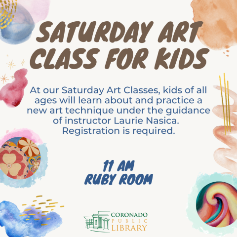 Saturday Art Class for Kids!