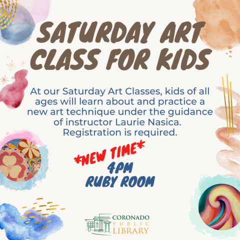 Saturday Art Class for Kids!