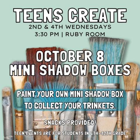 photo of paint brushes with white text