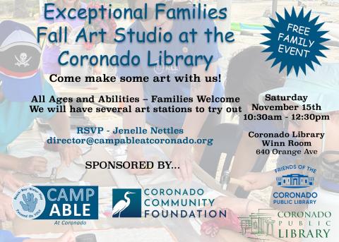 Exceptional Families Program: Fall Art Studio